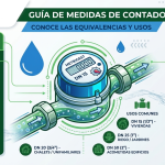 ¿Sabes identificar las distintas medidas de un contador de agua? Equivalencias entre pulgadas y DN